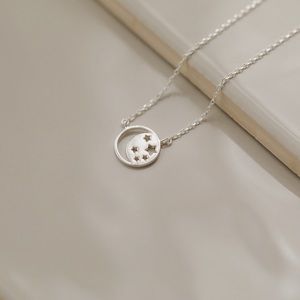 Celestial Moon & Stars Necklace | 925 Silver